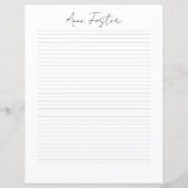 Elegant Script Monogram Personalized Stationery (正面)