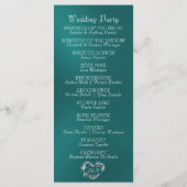 Elegant Script & Monogram - Teal Wedding プログラム (裏面)
