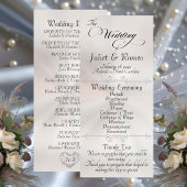 Elegant Script & Monogram - White Pearl Wedding プログラム