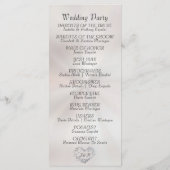 Elegant Script & Monogram - White Pearl Wedding プログラム (裏面)
