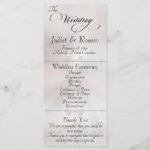 Elegant Script & Monogram - White Pearl Wedding プログラム (正面)