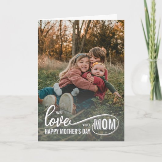 Elegant Script Mother’s Day Photo カード (正面)