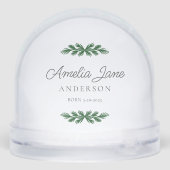 Elegant Script My First Christmas Photo Snow Globe (裏面)