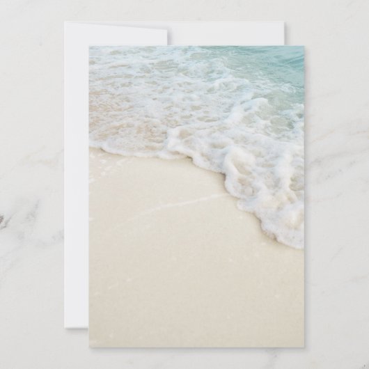 Elegant Script On The Beach Wedding 招待状 (裏面)