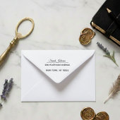 Elegant Script Personalized Return Address Stamp セルフインキングスタンプ