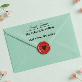 Elegant Script Personalized Return Address Stamp セルフインキングスタンプ