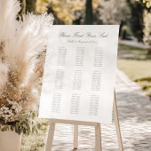 Elegant Script Personalized Wedding Seating Chart ポスター