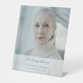 Elegant Script Photo Funeral Table Sign 台座サイン (正面)