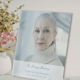 Elegant Script Photo Funeral Table Sign 台座サイン