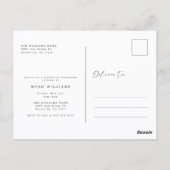 Elegant Script Photo Graduation Party Invitation ポストカード (裏面)