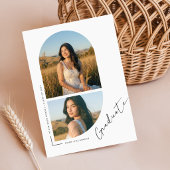 Elegant Script Photo Graduation Party Invitation ポストカード