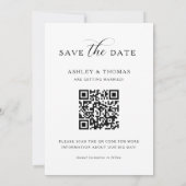 Elegant Script Photo Wedding Save the Date Card セーブザデート (裏面)