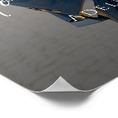 Elegant script photo wedding welcome ポスター (角)