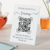 Elegant Script QR Code Review 台座サイン (インサイチュ)