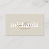 Elegant Script QR Code & Social Media 名刺 (正面)