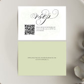 Elegant Script QR Code Wedding RSVP Response