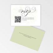 Elegant Script QR Code Wedding RSVP Response