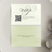 Elegant Script QR Code Wedding RSVP Response