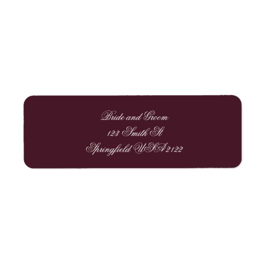 Elegant Script Return Address Labels ラベル (正面)