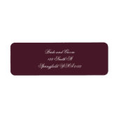Elegant Script Return Address Labels ラベル (正面)