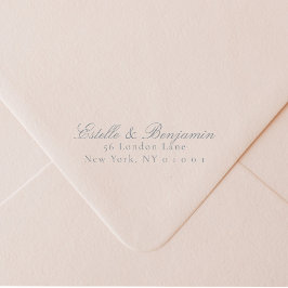 Elegant Script Return Address Wedding セルフインキングスタンプ