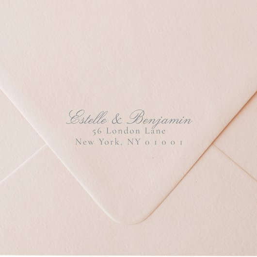 Elegant Script Return Address Wedding セルフインキングスタンプ