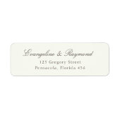 Elegant Script Rococo Wedding Address ラベル (正面)