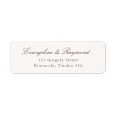 Elegant Script Rococo Wedding Address ラベル (正面)