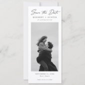 Elegant Script Romantic Modern Photo Wedding セーブザデート (正面)