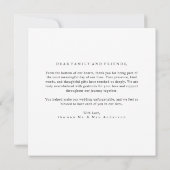 Elegant Script Romantic Rustic Boho Wedding Photo サンキューカード (裏面)