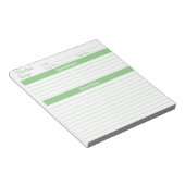 Elegant Script Sage Green Recipes ノートパッド (アングル)