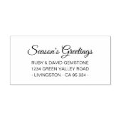 Elegant Script Seasons Greetings Typography セルフインキングスタンプ (デザイン)