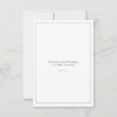Elegant Script Simple Funeral Flat Thank You Card サンキューカード (裏面)