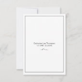 Elegant Script Simple Funeral Flat Thank You Card サンキューカード (裏面)