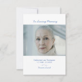 Elegant Script Simple Funeral Photo Thank You Card (正面)