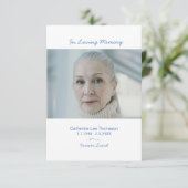 Elegant Script Simple Funeral Photo Thank You Card (スタンド正面)