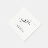 Elegant Script Sixtieth Birthday Celebration スタンダードカクテルナプキン (角)