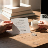 Elegant Script Something Blue Maid of Honor Card ノートカード