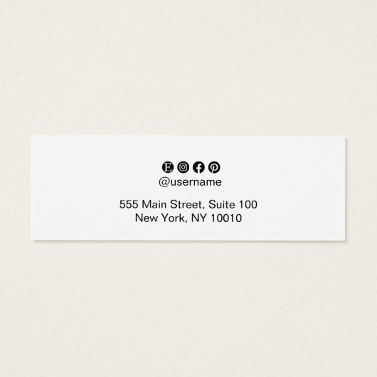 Elegant Script  Stud Earring Display (裏面)