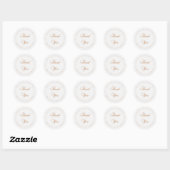 Elegant Script Thank You Bakery Sticker ラウンドシール (シート)