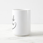 Elegant Script Thank You Gift Mug コーヒーマグカップ (中央)