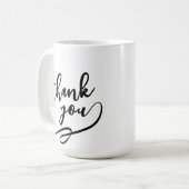 Elegant Script Thank You Gift Mug コーヒーマグカップ (正面左)