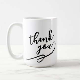 Elegant Script Thank You Gift Mug コーヒーマグカップ