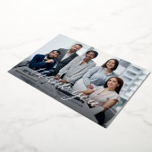 Elegant Script Thank you Team Photo Business 箔シーズンカード (回転した状態)