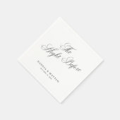 Elegant Script The Night Before Rehearsal Dinner スタンダードカクテルナプキン (角)