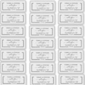  Elegant Script transparent Return address Label シール (正面)