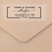  Elegant Script transparent Return address Label シール