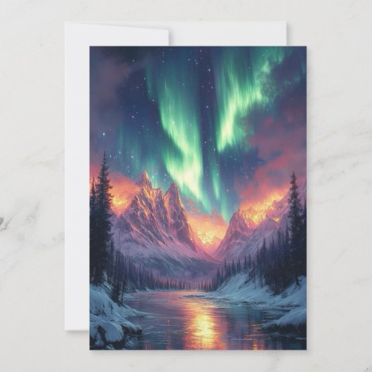 Elegant Script Tree Non Photo Aurora Holiday シーズンカード (正面)