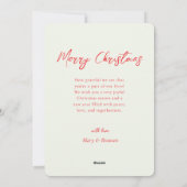 Elegant Script Tree Non Photo Watercolor Christmas シーズンカード (裏面)