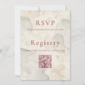 Elegant Script Typography Modern Cream Wedding 招待状 (裏面)